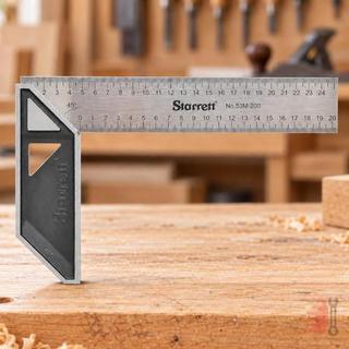 Esquadro 250mm Alumínio Starrett 10" 250mm Alumínio Carpinteiro Profissional Precisão 90° Resistência