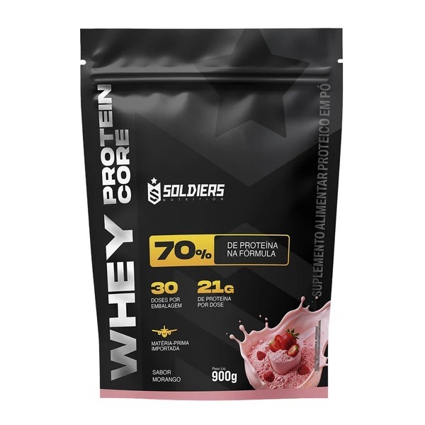 Whey Core 70% de Proteína Concentrada 900g - Soldiers Nutrition