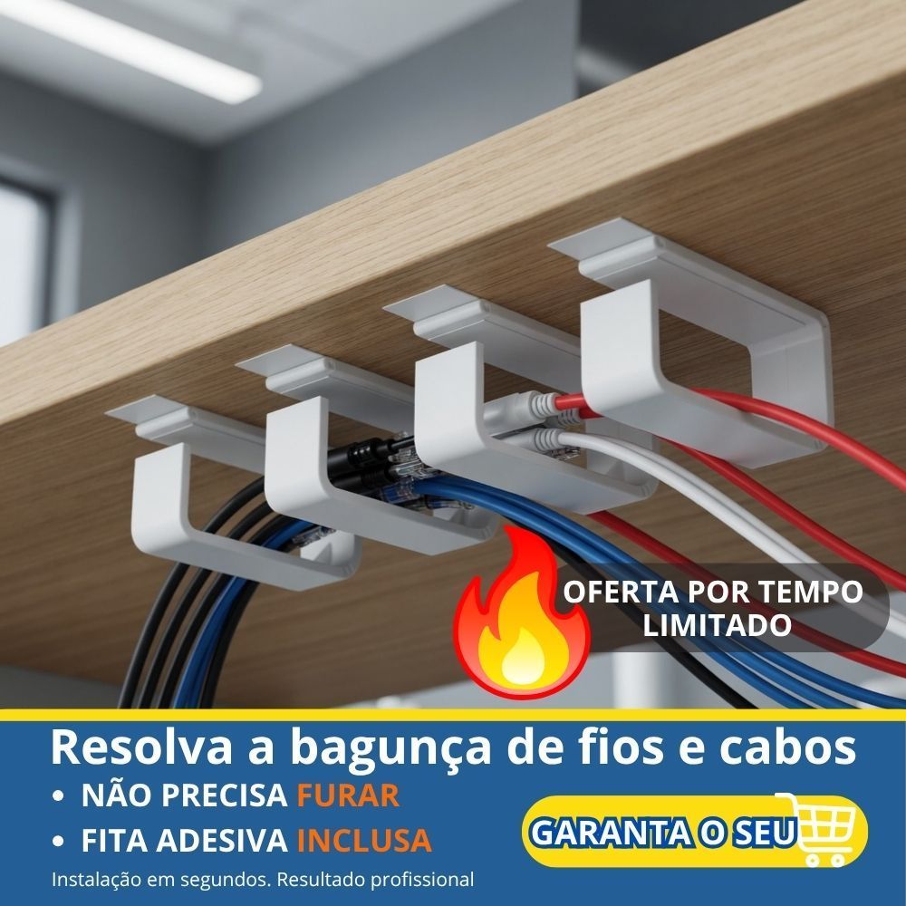 Kits Organizadores de fios e cabos invisível