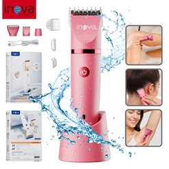 Depilador Elétrico Feminino Inova 4 em 1 - Multifuncional para Mulheres - À Prova de Água IPX7 Depilador Aparador Corpo