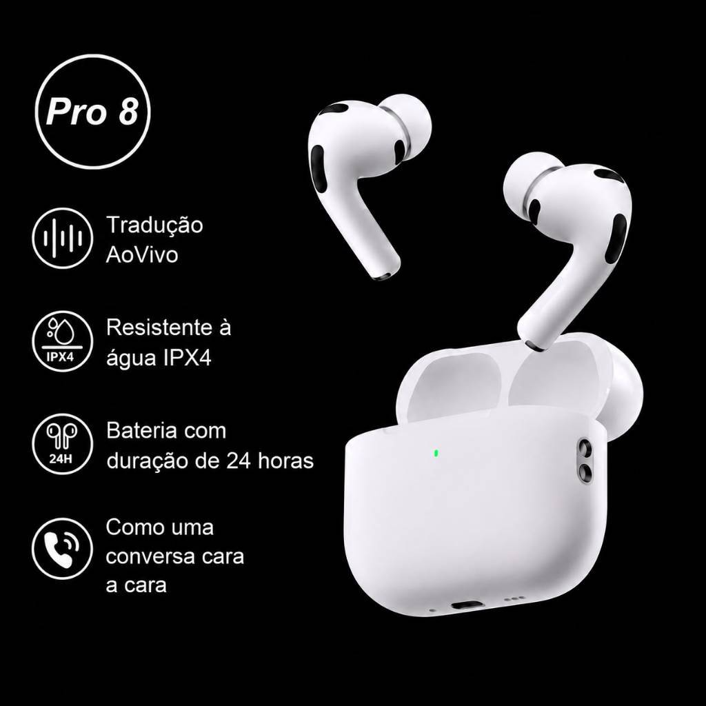 Fone de Ouvido Sem Fio AirPods PRO 3 Com Cancelamento De Ruído Bluetooth Pop-Up para iOS e Android