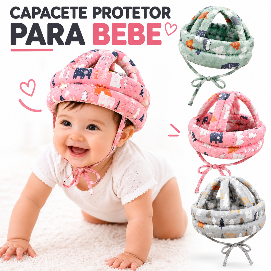 Capacete De Proteção Infantil Chapéu De Segurança Para Bebês Criança Ajustável Anti-Colisão