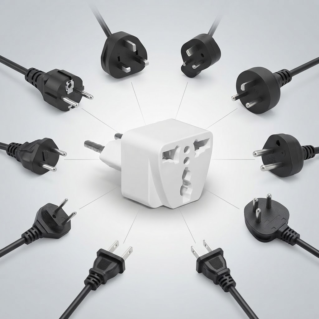 Adaptador de Tomada Internacional Tomada Padrão Brasil Itália TOM-5267