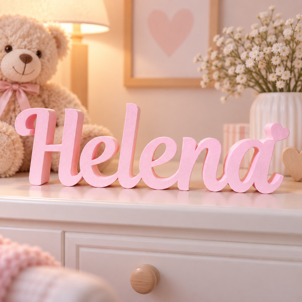 Letreiro Nome Personalizado Decorativo Infantil Filho de Mesa e Estante