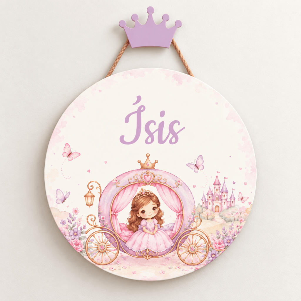 Porta Maternidade Princesa Menina Nome Personalizado Decoração Infantil