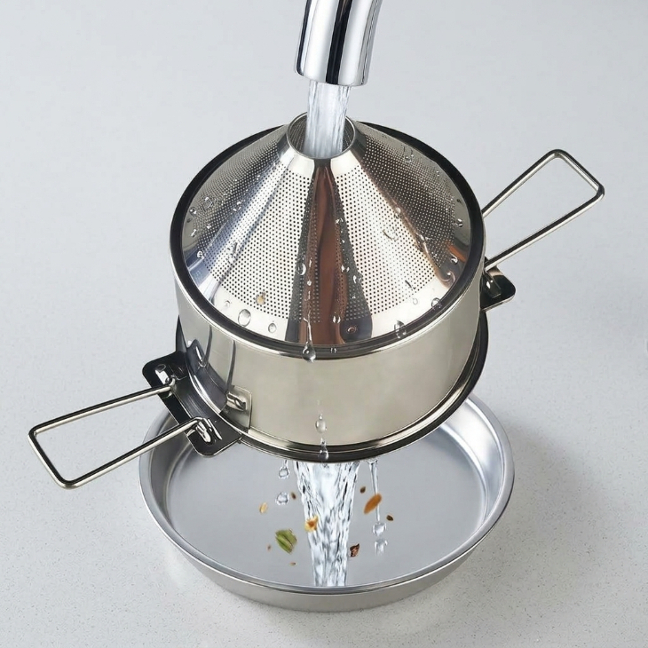 Filtro de Café Inox Reutilizável Tipo Suporte para Qualquer Xícara e Copo Sem Vazamentos