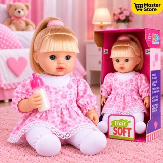 Boneca Bebe Hair Soft Loira Super Macia Brinquedo Boneca Infantil Tipo Boneca Reborn Boneca De Pano
