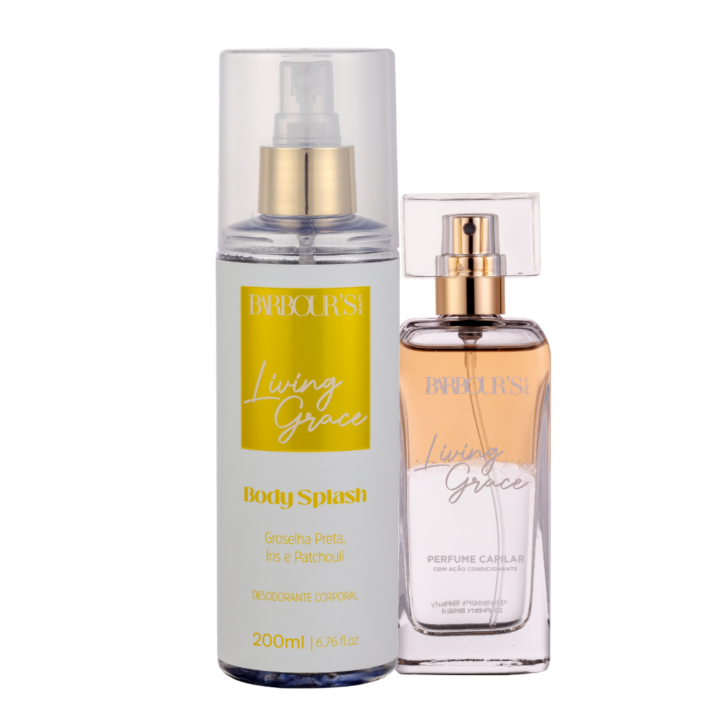 Kit Perfume Capilar 50ml e Body Splash Living Grace 200ml Barbour's Beauty