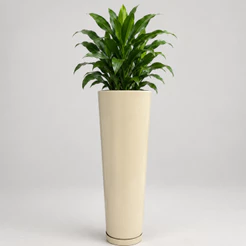 Vaso Ibiza de polietileno para plantas decorativo Coluna Lisa Polida 70cm