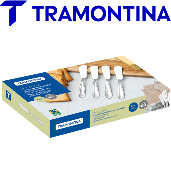 Jogo Com 4 Espátulas Manteiga Patê Geleia - Inox Tramontina