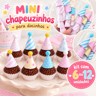 Mini chapeuzinho para docinhos- Divertido 2/chapéu para docinhos/Chapéu de festa para docinhos/decoração festa infantil