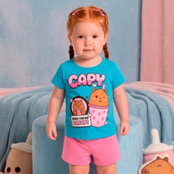 Conjunto Curto Verão Infantil Feminino
