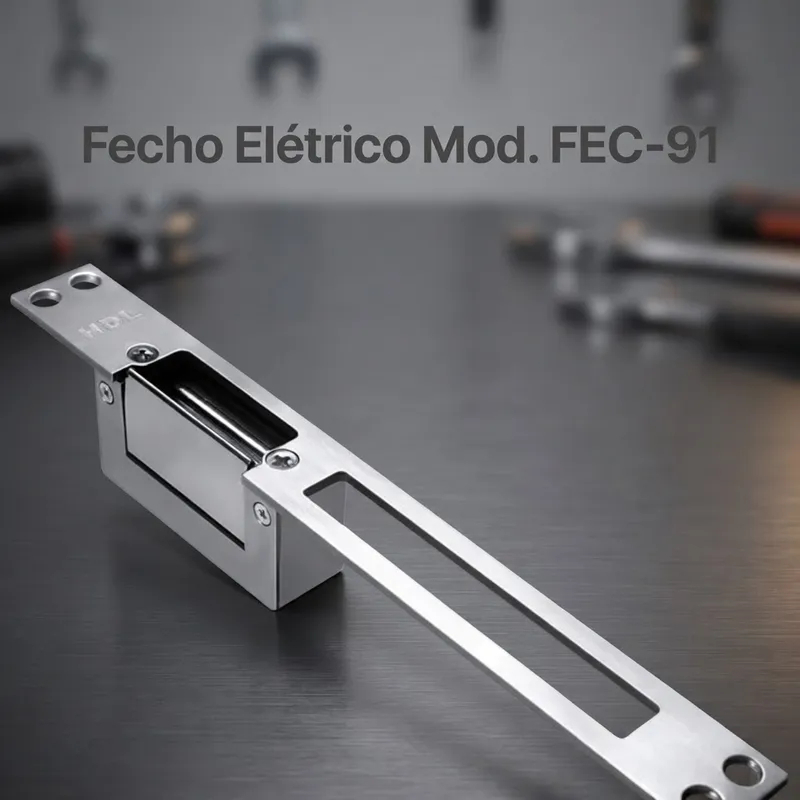 Fecho Elétrico de Embutir Fechadura Elétrica Para Portas Portões Batentes Ferro/Madeira Fec-91 HDL