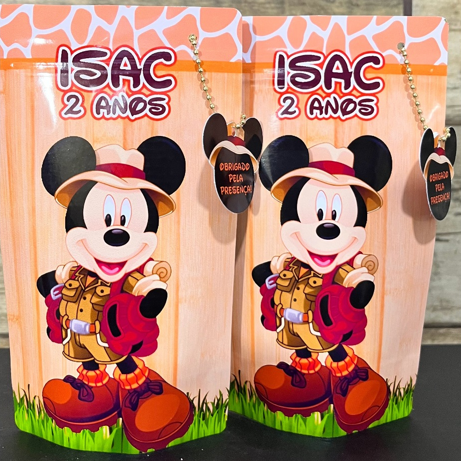 Saquinho ZipLock-𝟭𝟬𝘅𝟭𝟳,𝟱𝗰𝗺-Personalizado Mickey Safari-Zip Lock-𝗧𝗔𝗠𝗔𝗡𝗛𝗢: 𝟭𝟬𝘅𝟭𝟳,𝟱𝗰𝗺