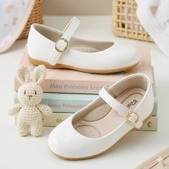 Sapatilha Infantil Básica Verniz Menina Festa Casamento 2001 - 18 ao 22 Delicada Casual Promoção