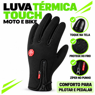 Luva Motoqueiro Impermeável Frio E Chuva Touch Screen Unissex TAM/ÚNICO