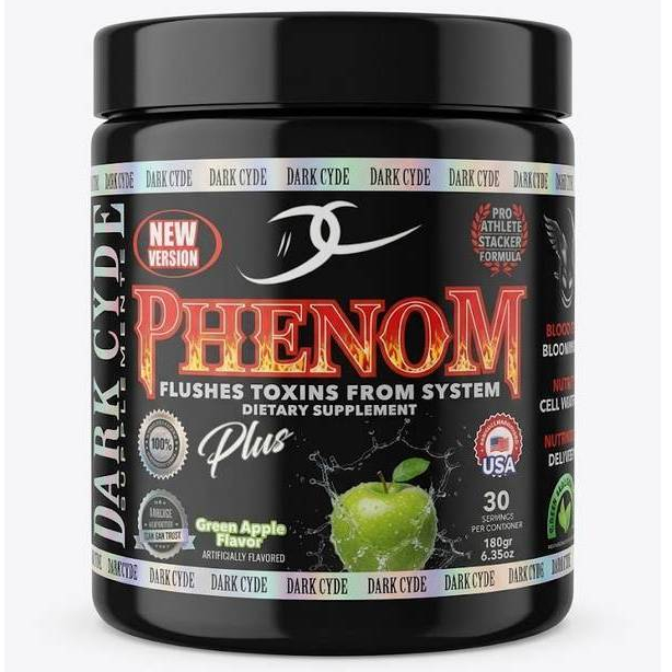 Phenom Pré-Treino 180g 30 Porções Por Recipiente Sabor Maçã Verde - Dark Cyde