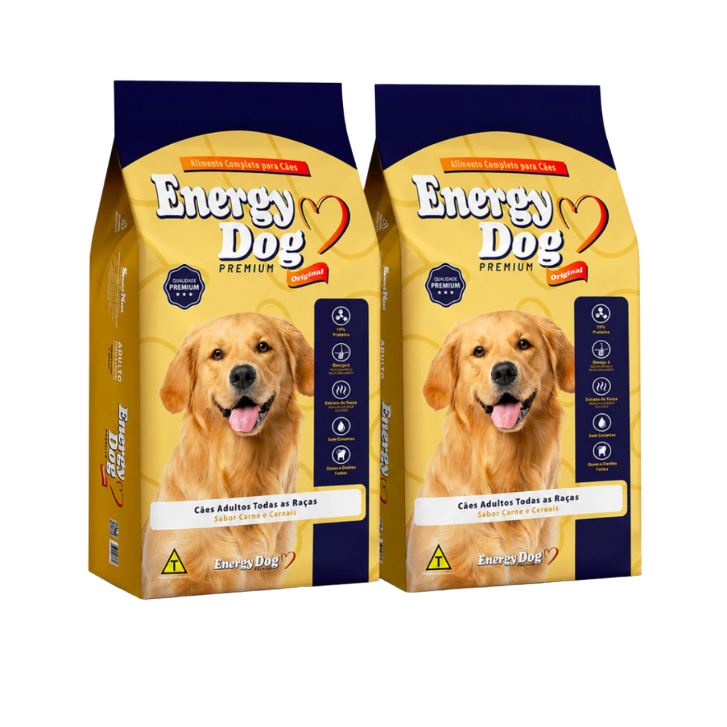 Kit 2 Ração para Cães Adultos Energy Dog Proteína 1kg