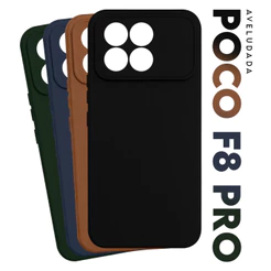 Capa Capinha Case Premium Silicone Aveludada Veludo Cover Xiaomi Poco F8 Pro 5g 6.59 pol