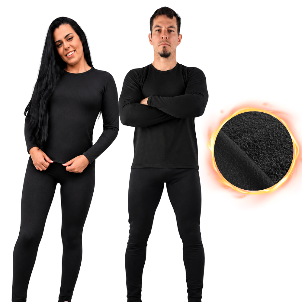 Conjunto Térmico Pelúciado Calça/Blusa Segunda Pele Proteção de Frio Intenso