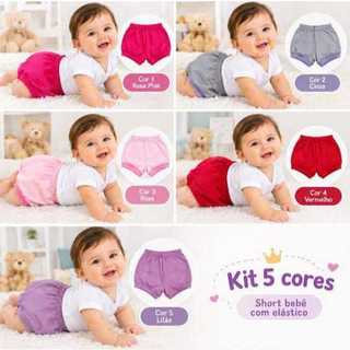 KIT 5 short / tapa fralda / para bebê 100%algodão