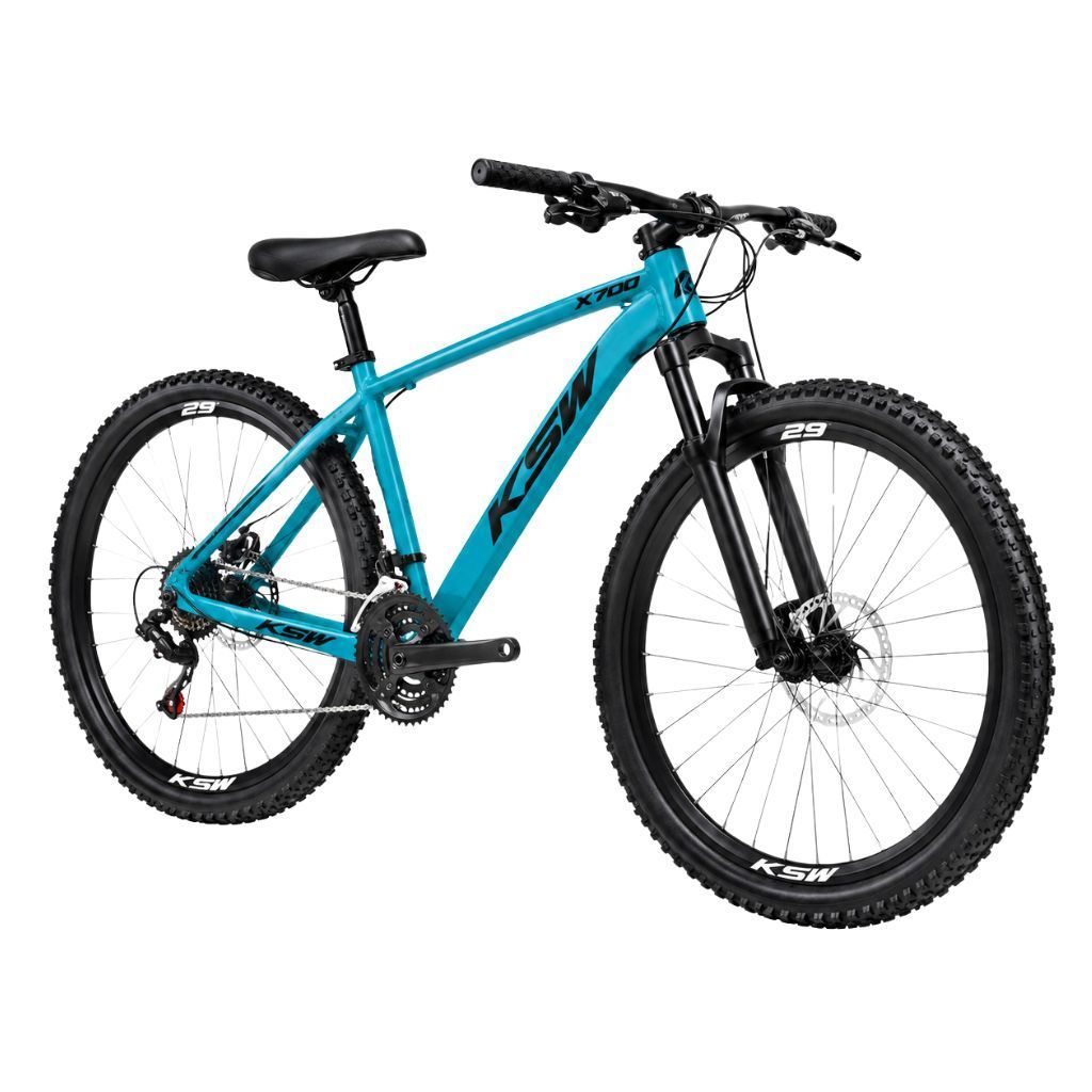 Bicicleta Aro 29 Ksw Alumínio 21v Azul Pantone Preto Bike Esporte