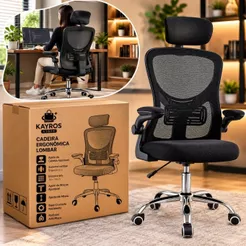 Cadeira Gamer Presidente de Escritório Preta Ergonômica High Premium Office Chair Alta Qualidade