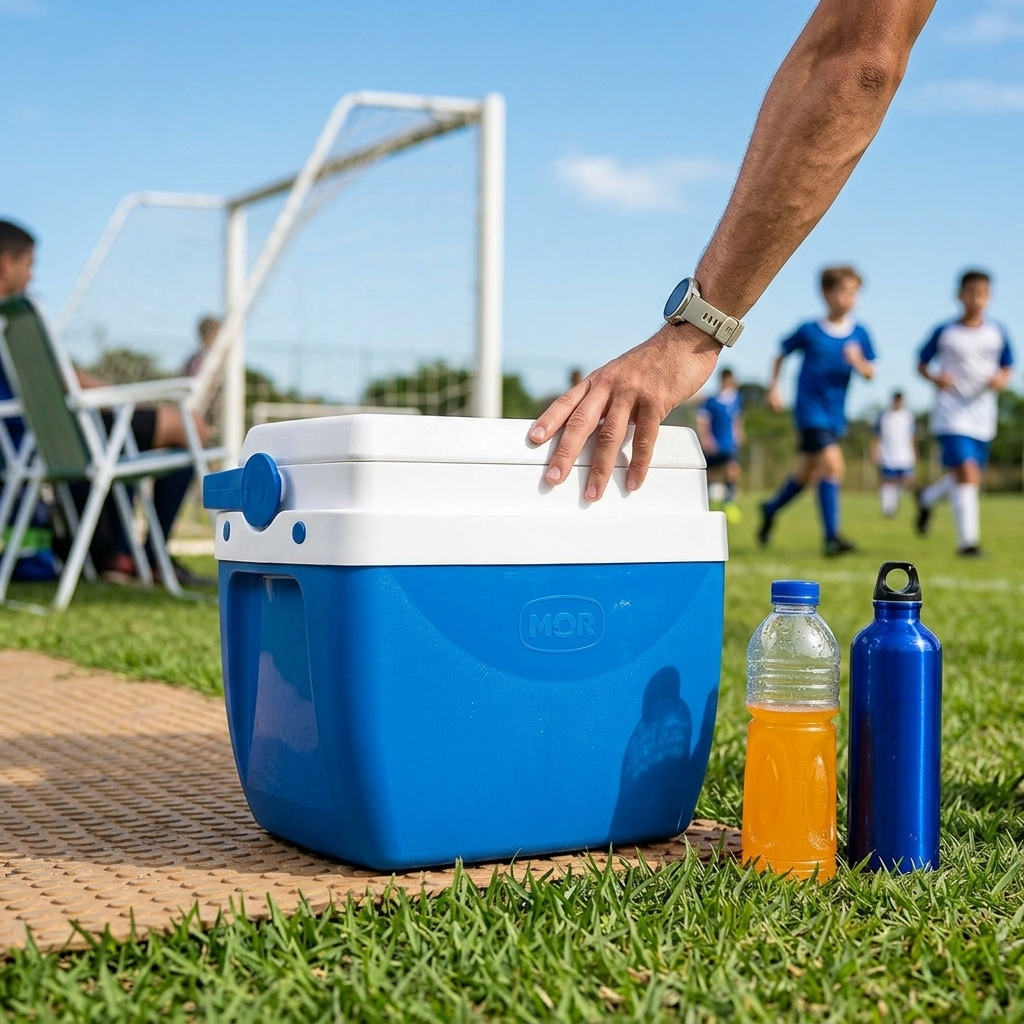 Caixa Térmica Mor Azul 12L para Praia, Camping e Lazer