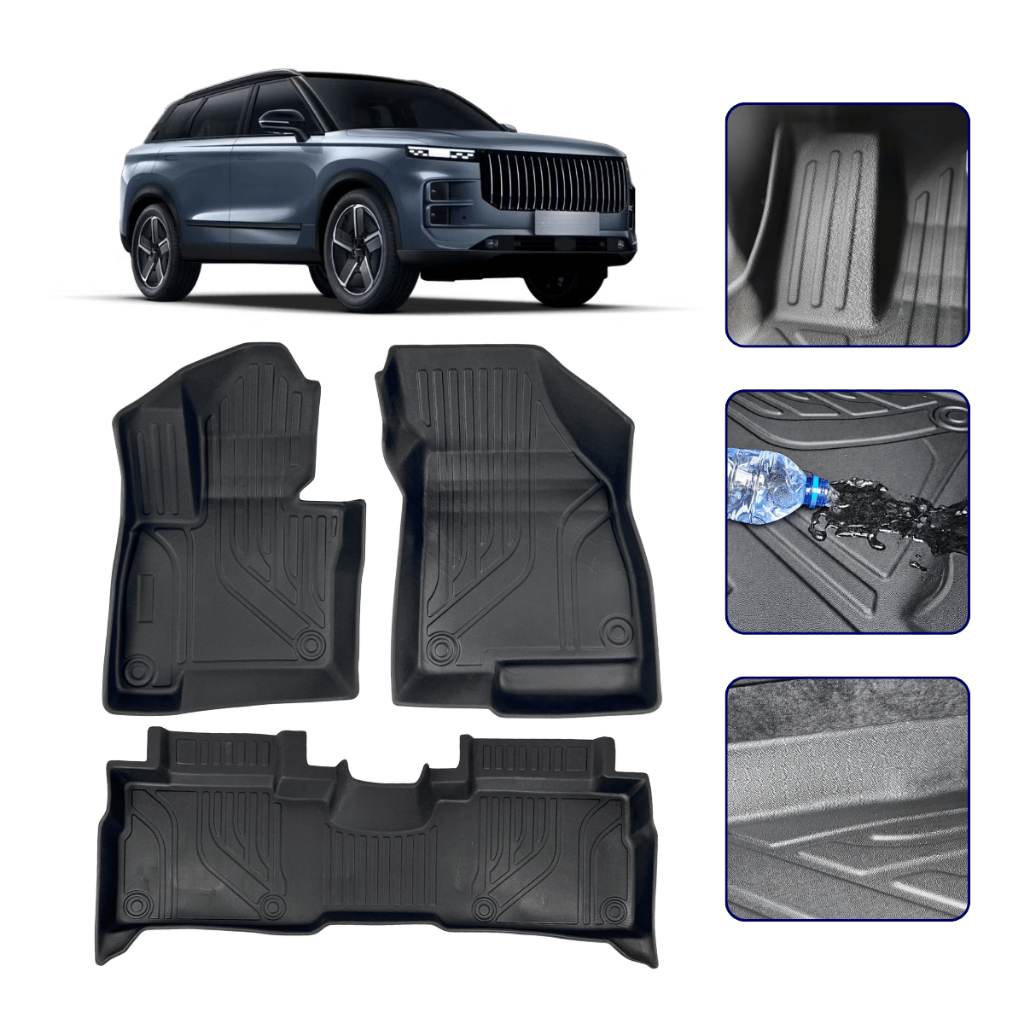 Tapete Bandeja 3D para Jaecoo 7 2026 2027 com Bordas Elevadas Concha - Linha Premium