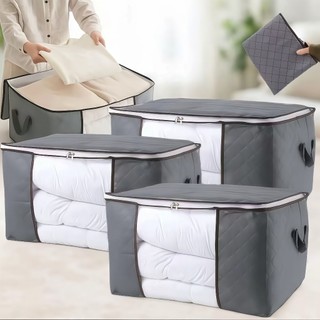KIT 3/6 Caixa Saco Organizador Grande Edredom Cobertor Casaco Guarda Roupa Ecológico Anti-Poeira Umidade Insetos Multius