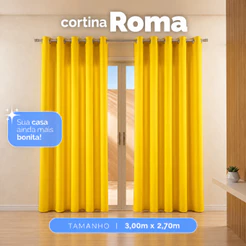 Cortina Oxford 3,00 x 2,70 Sala Quarto Escritório Para Varão Semi Black Out