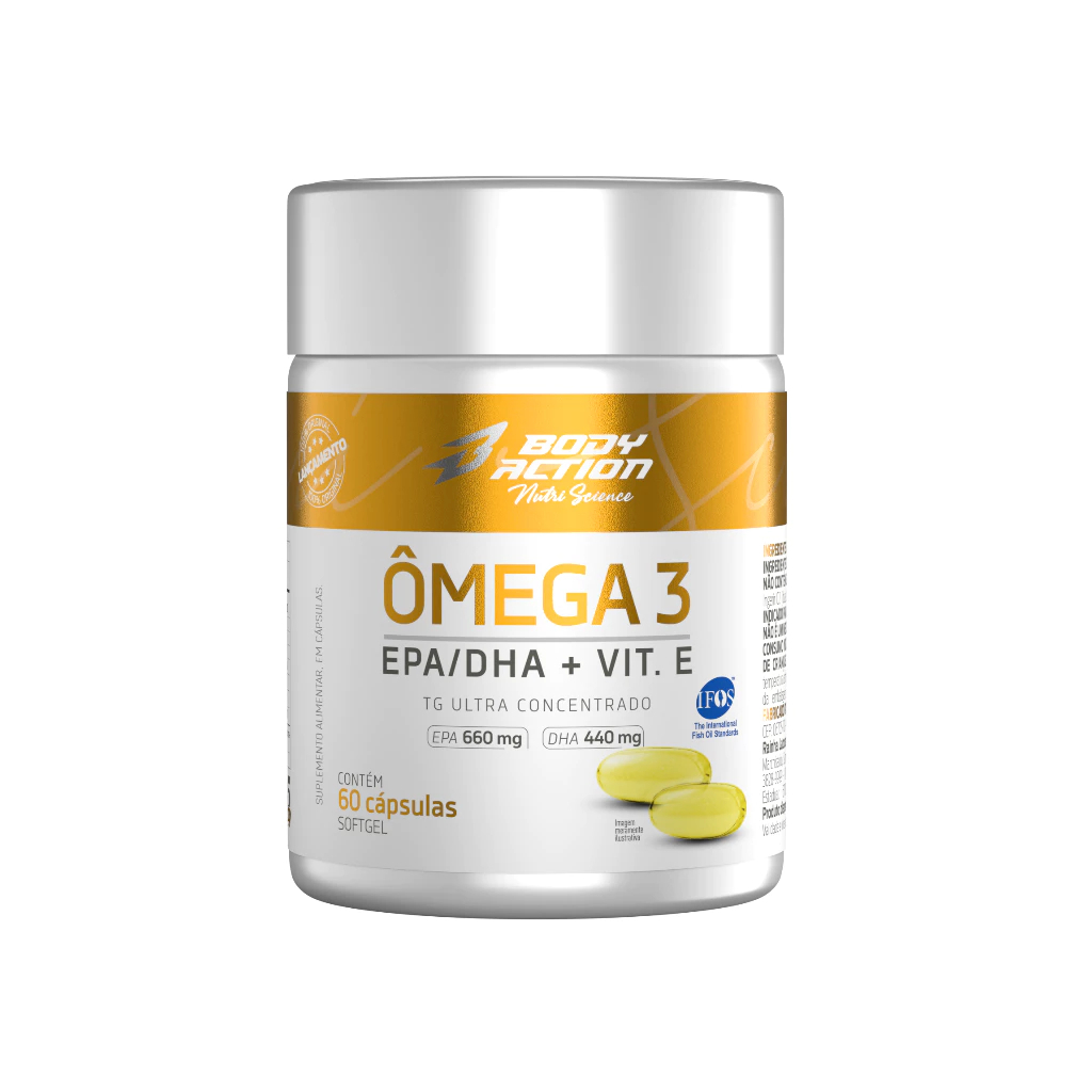Ômega 3 Tg Ultra Concentrado 60 Caps Bodyaction Com Vitamina E