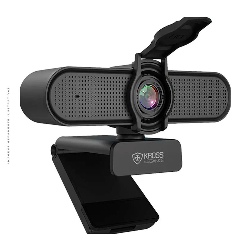 Webcam Kross KE-WBA1084K 4K USB com Foco Automático