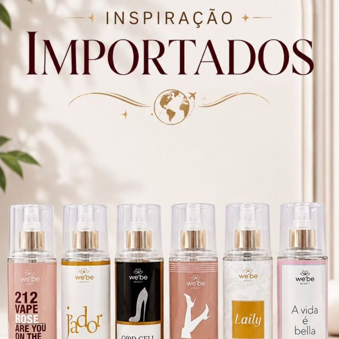 Body Splash Feminino / - Inspiração Perfumes Importados / 212 Vape Rose / Good Gell / Scandalo / Laily / A Vida é Bella