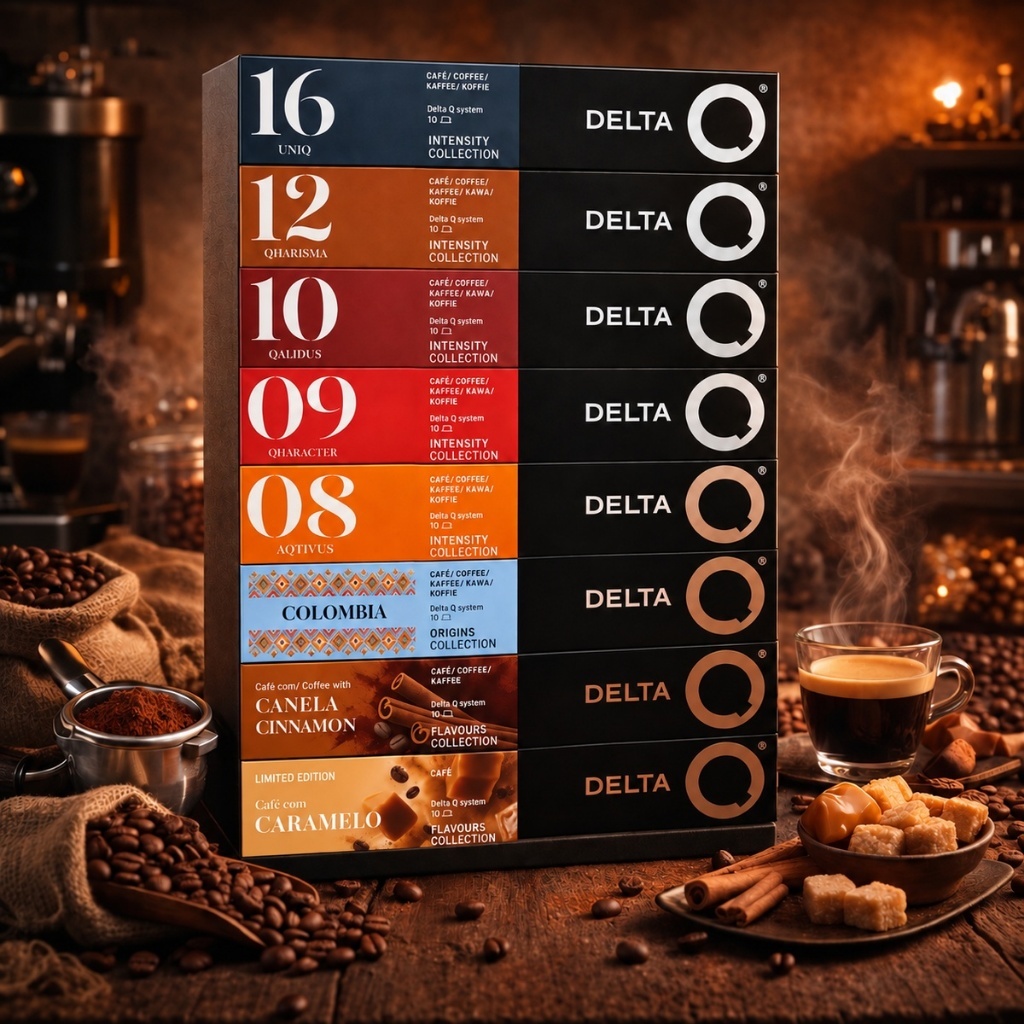 Kit 80 Cápsulas Café Expresso Original Exclusivo Para Cafeteira Espresso Delta Q Com Variedades e Intensidades Especiais