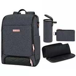 Mochila Maternidade Bebê Trocador Porta Mamadeira Térmico Nécessaire Divisória Notebook ABC Design