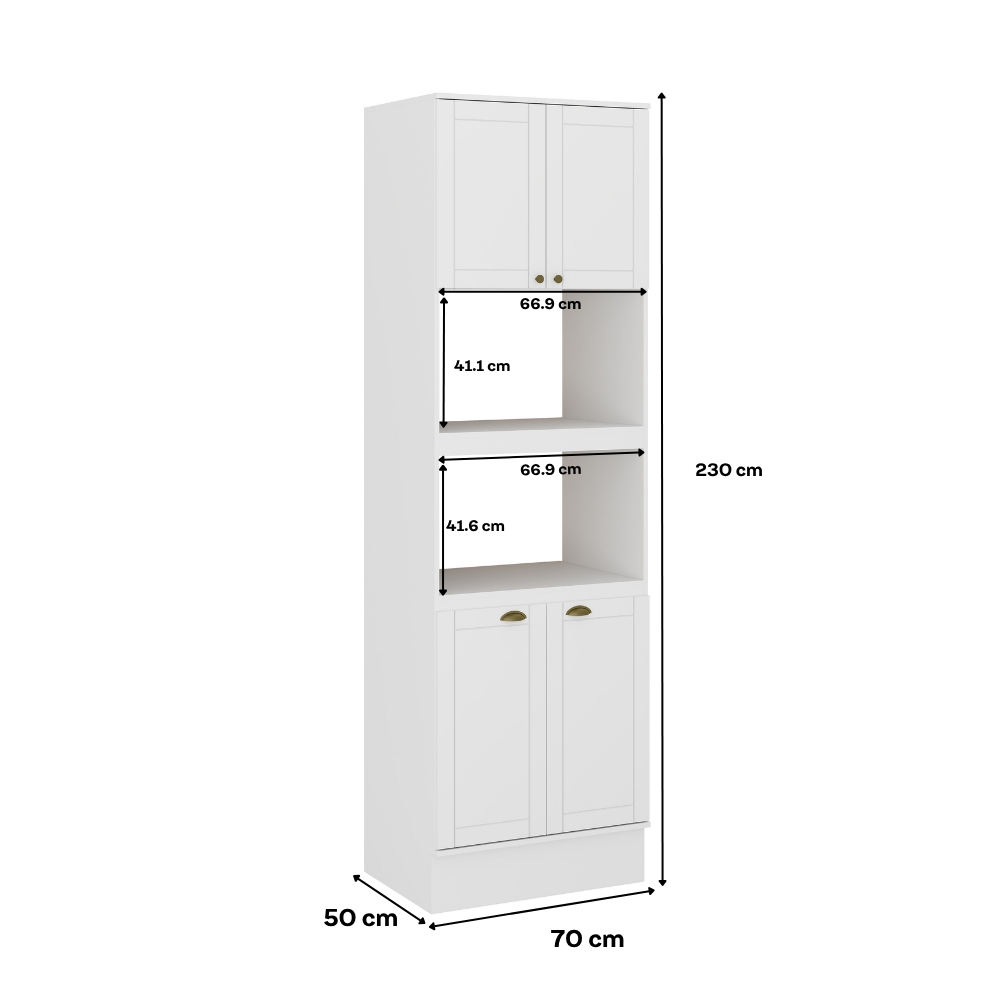 Torre Quente 2 Fornos Milla Branco MDF 70cm Carraro · foto 2