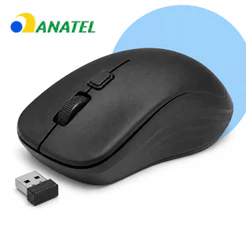 Mouse sem fio Profissional Original 5+ Wireless de Alta Frequencia com 2.4 Ghz - Office Pro Preto