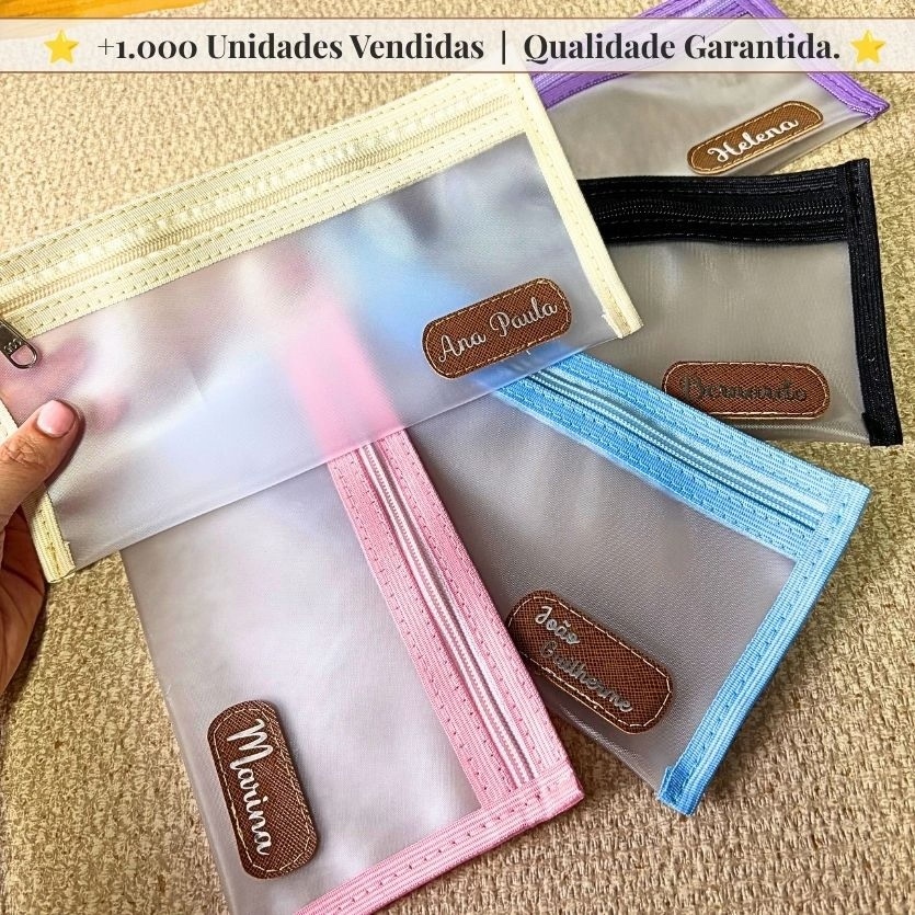 Necessaire Personalizada com Nome - Kit Higiene Bucal em Plástico Resistente