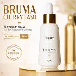 Bruma Cherry Lash 70ml Para Extensão De Cílios Profissional Retenção E Secagem Rápida