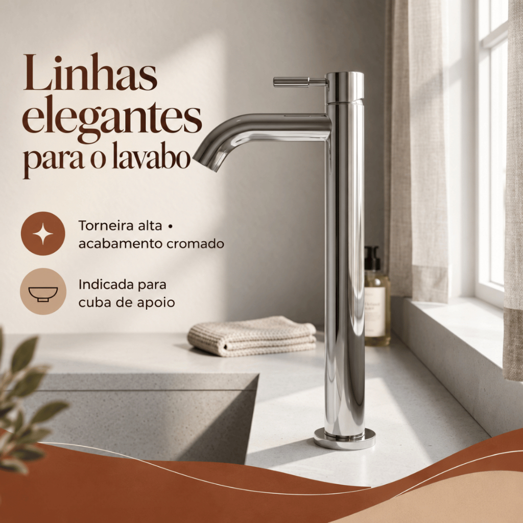 Torneira Clean Alta Cubas Banheiro Cozinha Inox Polido 304 Cor Prateado · foto 2