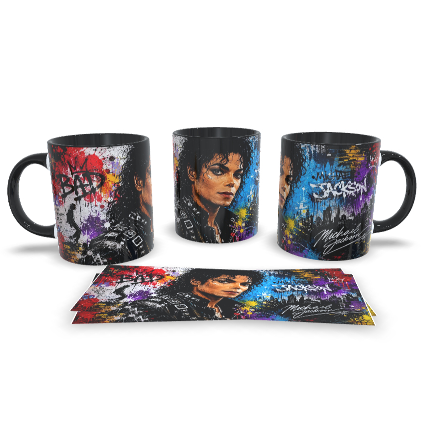 Caneca Michael Jackson Rei do Pop Personalizada de Cerâmica Presente para Fã de Música e Colecionador