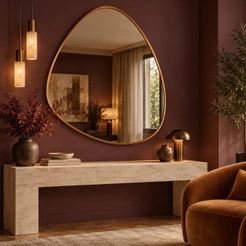Espelho Lopazzi Orgânico 70x60cm Com Moldura Decorativo Quarto Banheiro Sala Hall Salão Pinterest