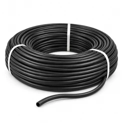 Espaguete Liso Preto 8mm Rolo 100 Metros para Organização de Fios e Chicotes