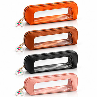 ANA1108 Necessaire Estojo Para Pincel de Maquiagem Couro PU Com Janela Visível Em PVC