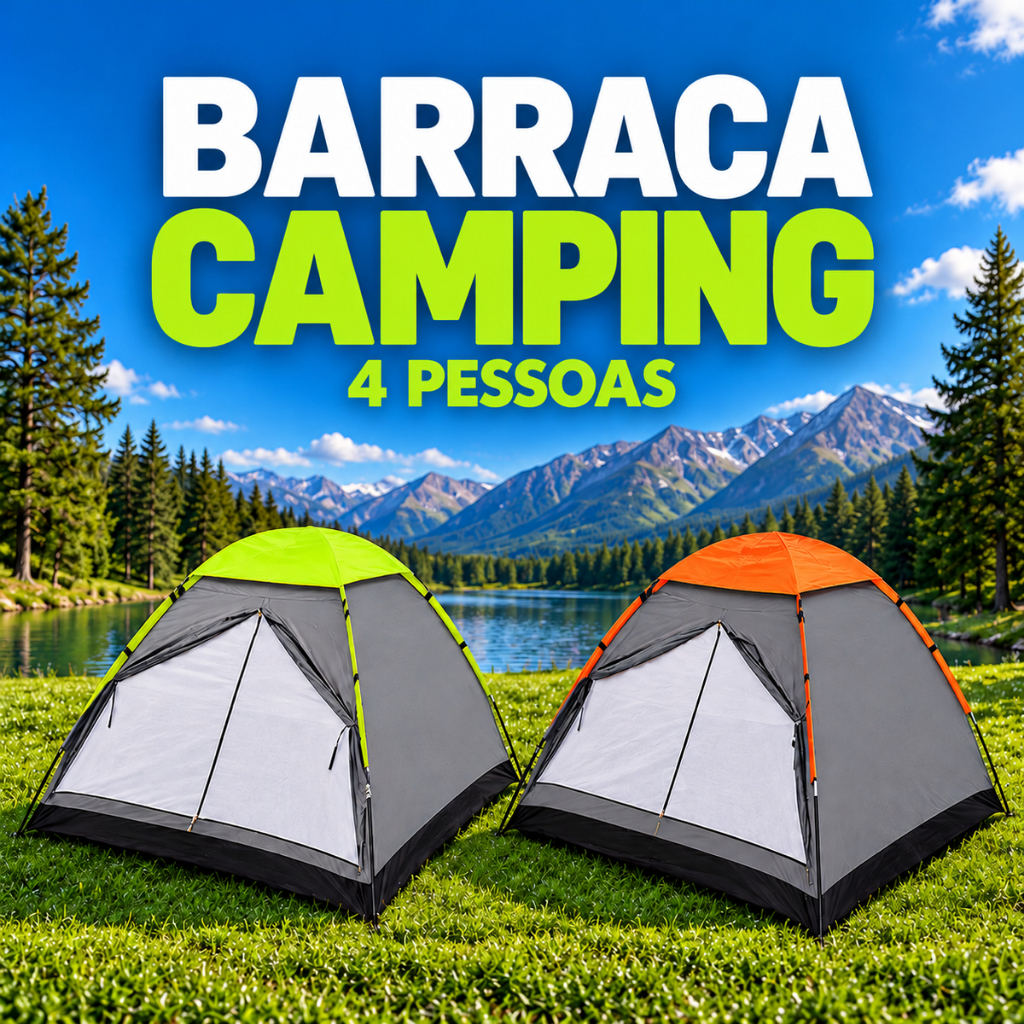 Barraca Camping 2/3/4 Pessoas - Barraca de Acampamento a Prova D'água - Barraca Camping Praia
