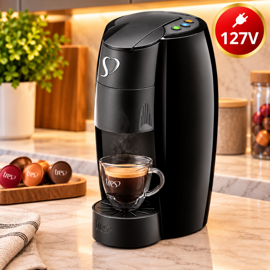 Imagem Cafeteira Espresso TRES 3 Corações LOV G1 Automática Multibebidas Preta 1250W 127V