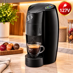 Cafeteira Espresso TRES 3 Corações LOV G1 Automática Multibebidas Preta 1250W 127V
