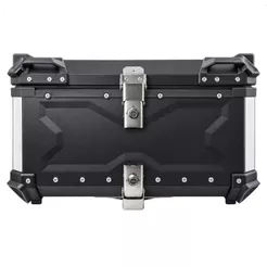 Bau Bauleto 2 Capacetes 65 Litros Aluminio ACM Universal Preto Xtreme Com Encosto