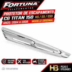 Protetor Fortuna CG Titan 150 2004 a 2008 Fan 125 2005 a 2008 Original Cromado